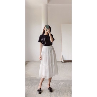 Chân váy cạp xoè 3 tầng