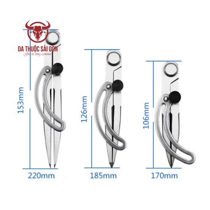 Compa Kẻ Viền, Lấy Dấu - Dụng Cụ Làm Da Cơ Bản - Da Thuộc Sài Gòn - COMPA01