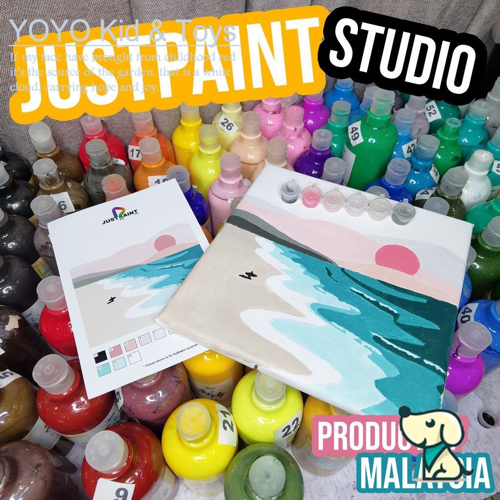 YoYo❤️ Wall Art /Dầu Số Hóa Tự Tô Màu Theo Số/  DIY Canvas Acrylic Paint / Painting kit / Deco Colouring art / 20X20CM noframe 12 XH123 | BigBuy360 - bigbuy360.vn