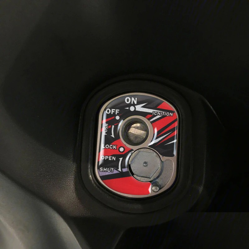 Tem dán ổ khóa xe máy HONDA  Sticker 3D dán trang trí mặt khoá điện xe máy