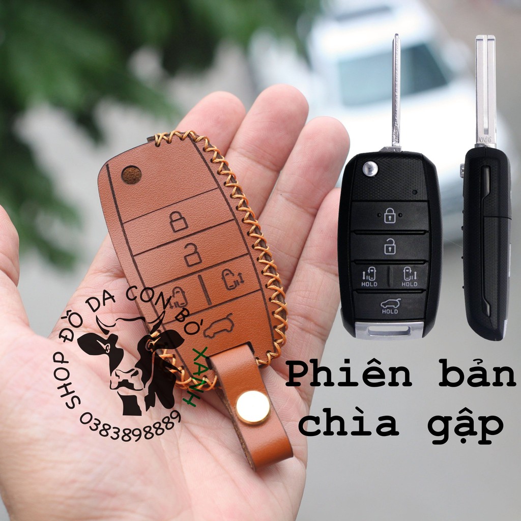 Bao Da Chìa Khoá Kia Sedona handmade Da Thật 008