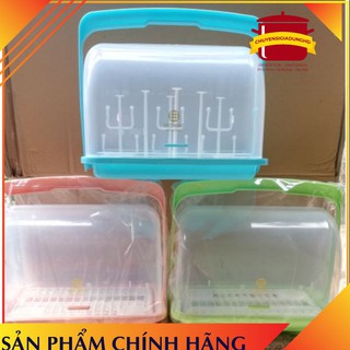 Khay úp bình sữa , úp ly thông minh có nắp đậy