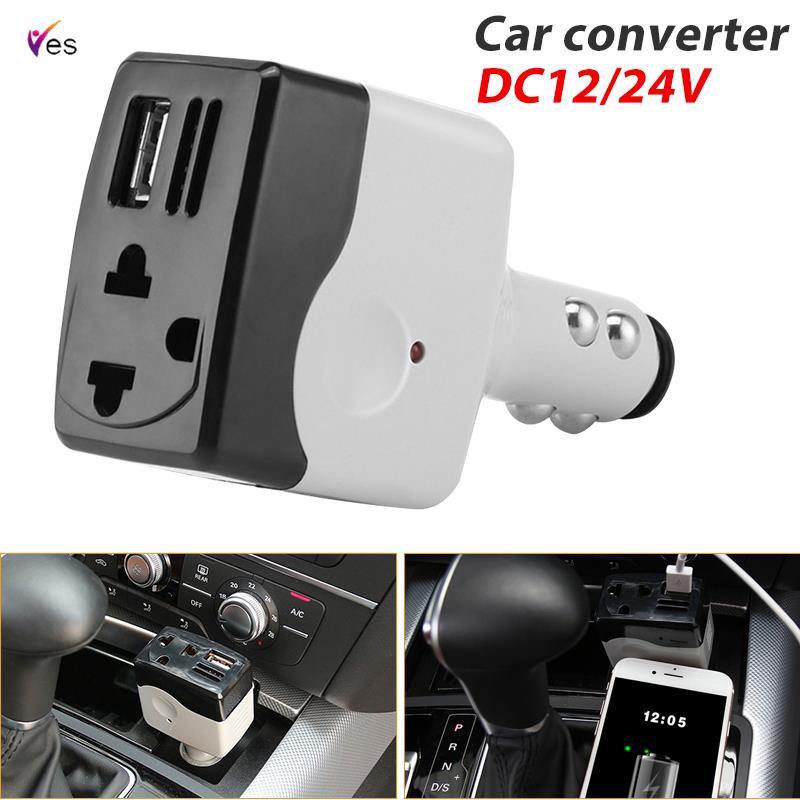 Bộ chuyển đổi nguồn điện DC 12/24V sang AC 220V tiện dụng cho xe hơi | BigBuy360 - bigbuy360.vn