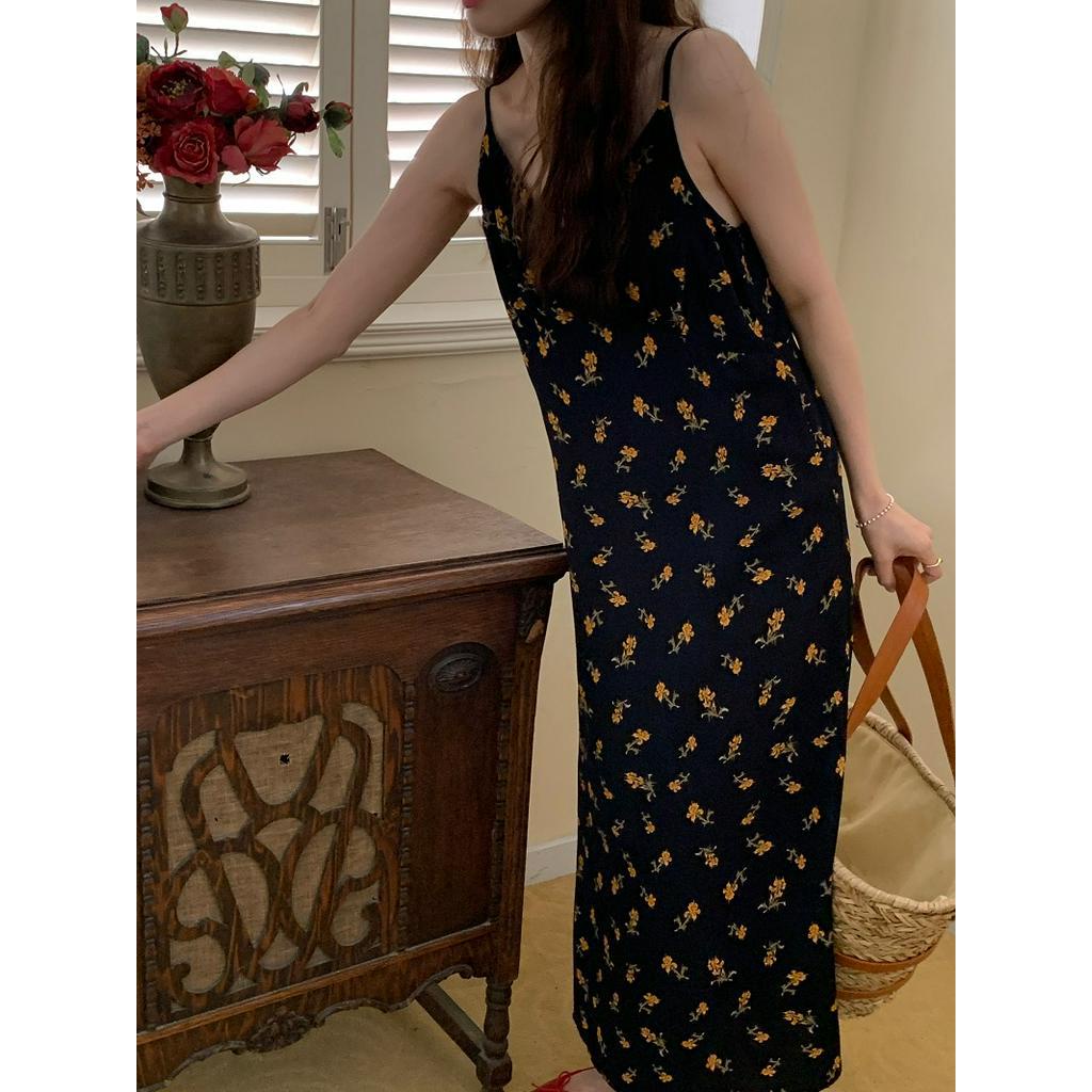 Đầm Hoa Hai Dây Dáng Dài Vừa Vặn 61712