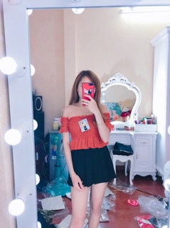 áo nhúng bẹt vai dễ thương
