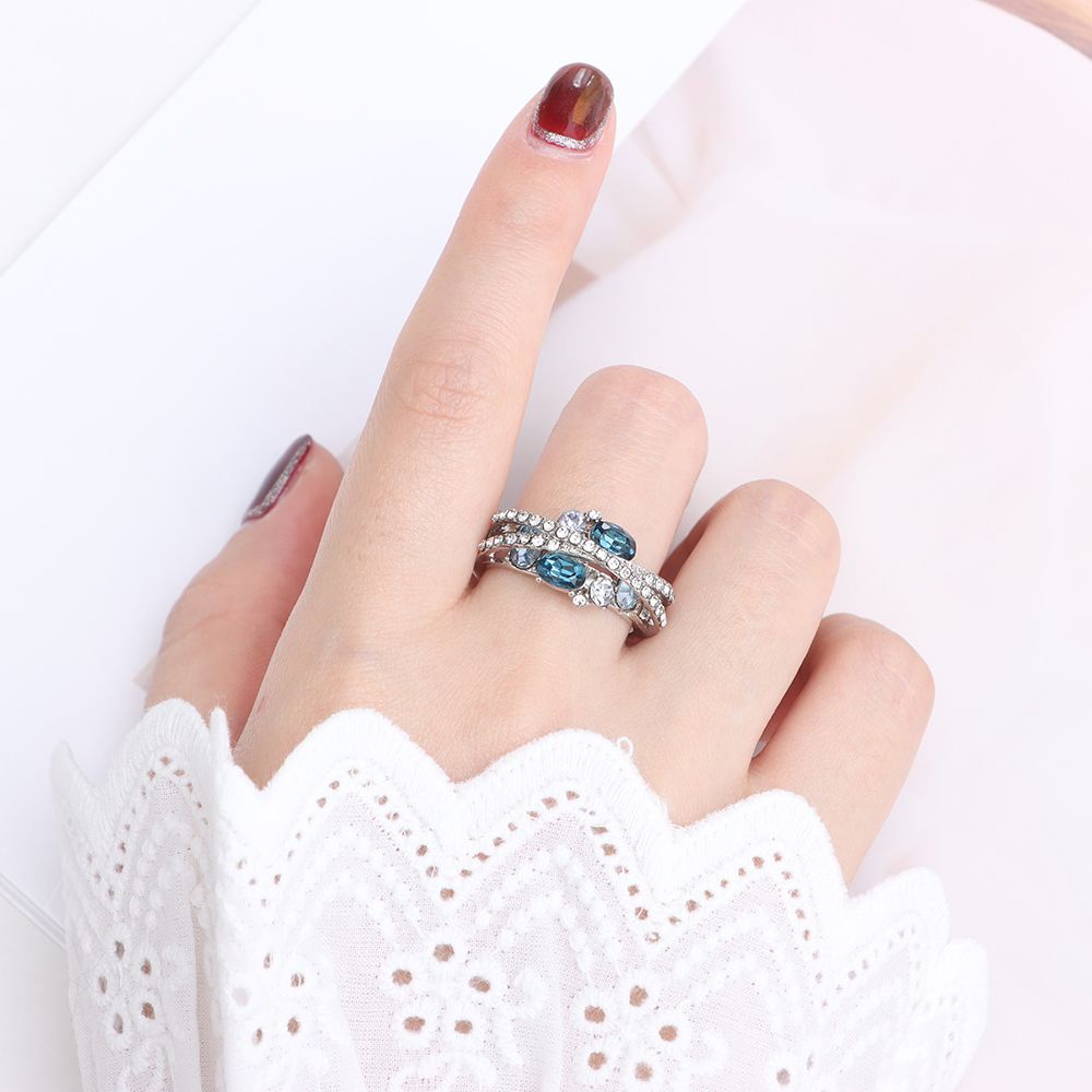 Nhẫn Cưới Tương Lai Mới|Moissanite|Phụ Nữ|Dây Chuyền Mặt Trái Tim Đính Đá Sang Trọng