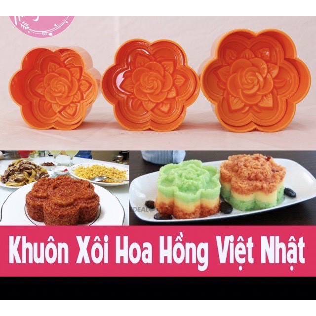 [GIÁ HỦY DIỆT] KHUÔN XÔI HÌNH HOA HỒNG, HÌNH TRÁI TIM NHIỀU KÍCH CỠ