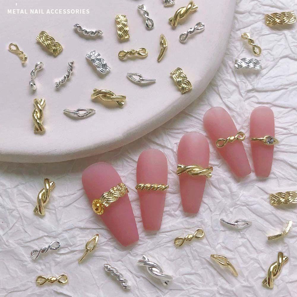 Set 20 Phụ Kiện Trang Trí Móng Tay 3D Bằng Hợp Kim Phong Cách Nhật Bản