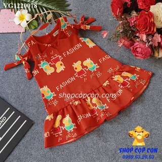Đầm đuôi cá hình pepapig cho bé gái từ 8-24kg
