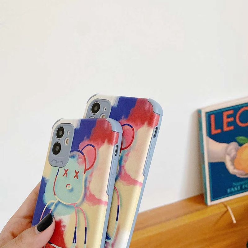 Ốp điện thoại silicone chống sốc họa tiết gấu dễ thương thích hợp cho iPhone 6 6sPlus 7 8Plus SE X XS XR XSMAX