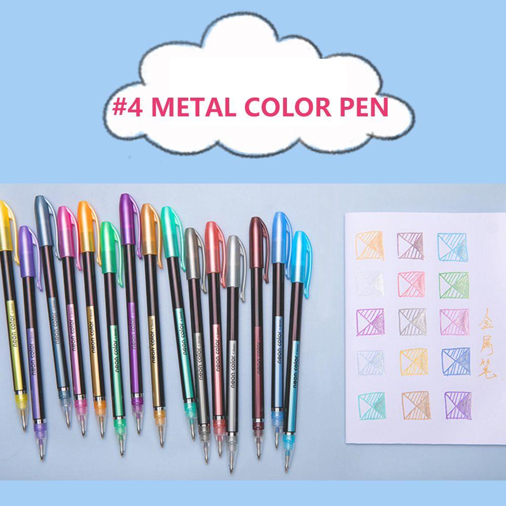 Set 12 Bút Mực Gel Nhiều Màu Sắc Lấp Lánh DIY