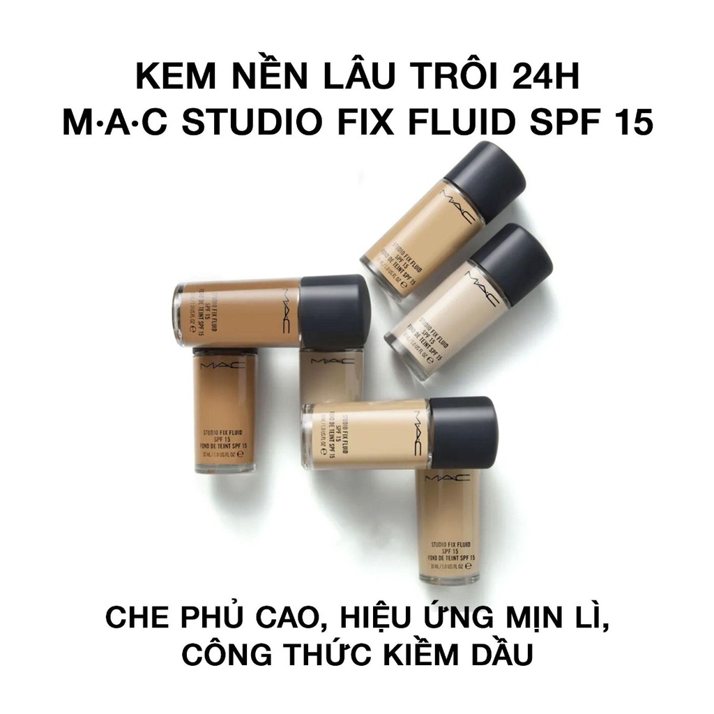 KEM NỀN ĐÌNH ĐÁM MAC STUDIO FIX FLUID SPF 15 BROAD SPECTRUM SPF 15 ( mini - 5ml)