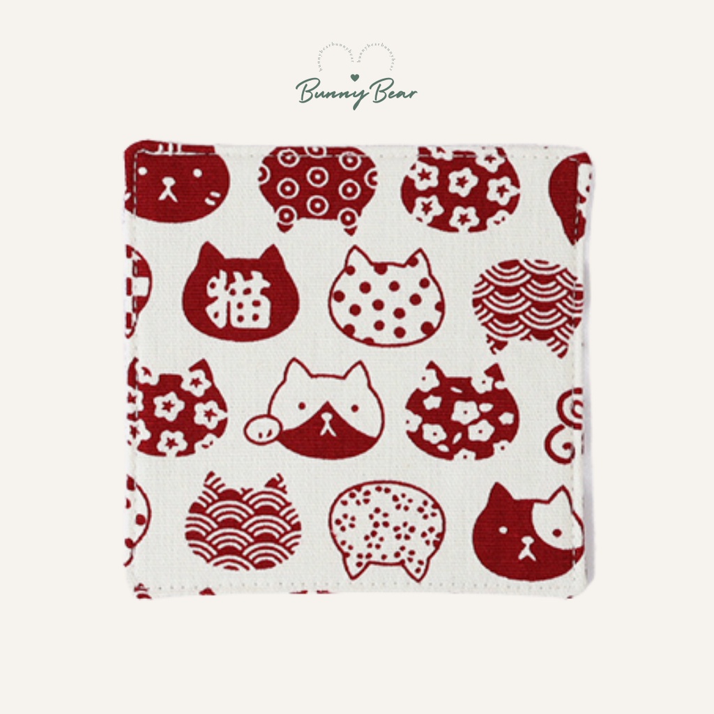 Lót ly vải in hình xinh xắn | Bunny Bear