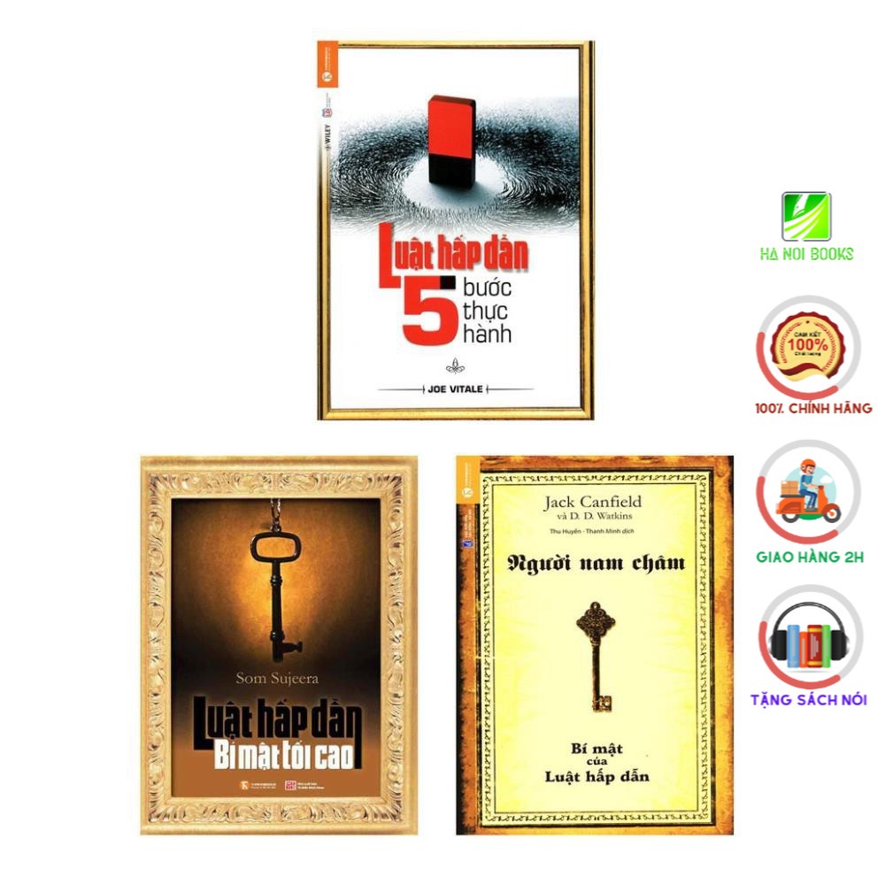 Sách - Combo Người Nam Châm +Luật Hấp Dẫn Bí Mật Tối Cao + Luật Hấp Dẫn - 5 Bước Thực Hành - Thái Hà