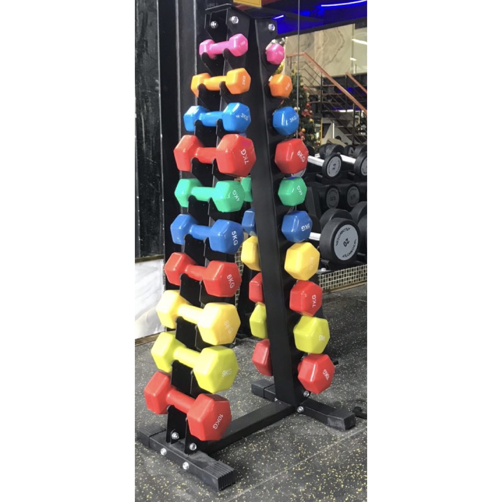 Tạ tay nữ bọc cao su 5kg cao cấp nhập khẩu tập Gym,dumbbell, tạ mini -Thể thao Phúc An(5kg x 2 chiếc)giao màu ngẫu nhiên