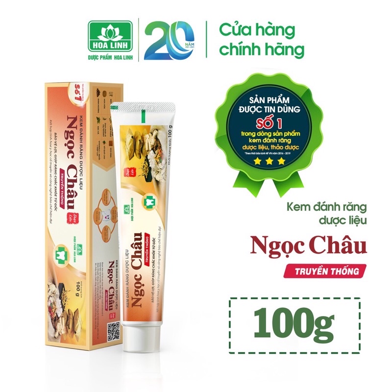 kem đánh răng dược liệu ngọc châu 100g