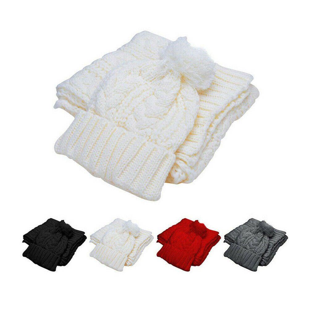 Set Mũ Và Khăn Choàng Cổ Mềm Mại Giữ Ấm Mùa Đông Cho Nữ