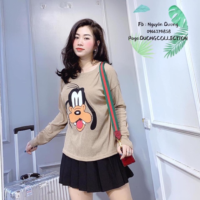 Áo phông giấy dài tay in hoạt hình cutefreeship QC l1