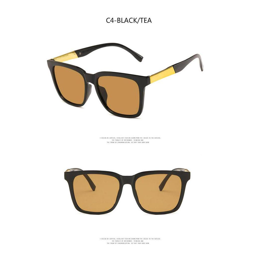 Kính mát gọng vuông phong cách Hàn Quốc retro 2020