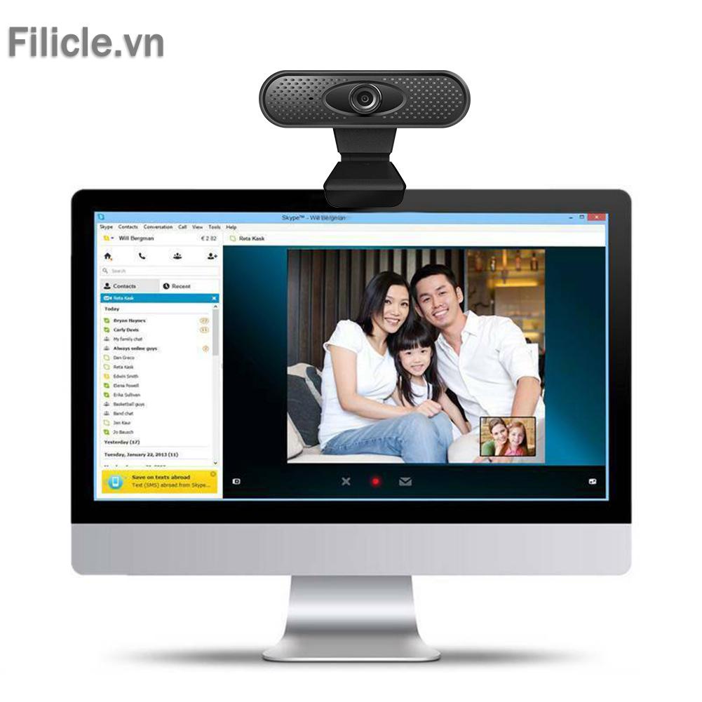 Webcam FILICLE 2MP USB tích hợp Mic 1080P HD cho PC TV | WebRaoVat - webraovat.net.vn