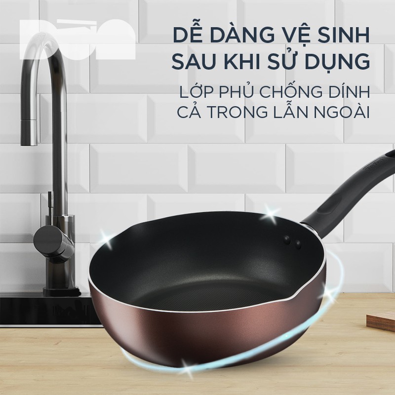 Chảo đáy từ chống dính size 32cm đáy vàng Thương Hiệu Hàn Quốc