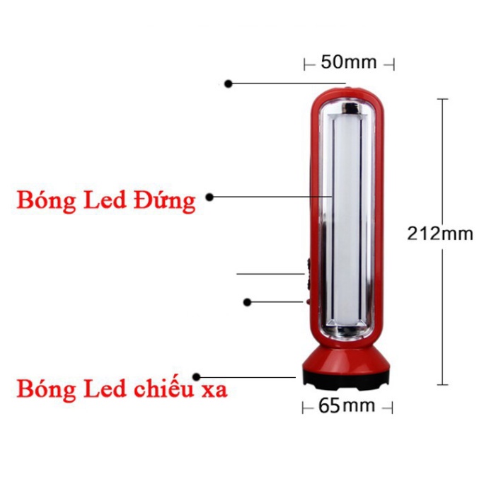 Đèn tích điện để bàn siêu sáng KENNEDE KN - 4316 .[Đèn pin 2 in 1]