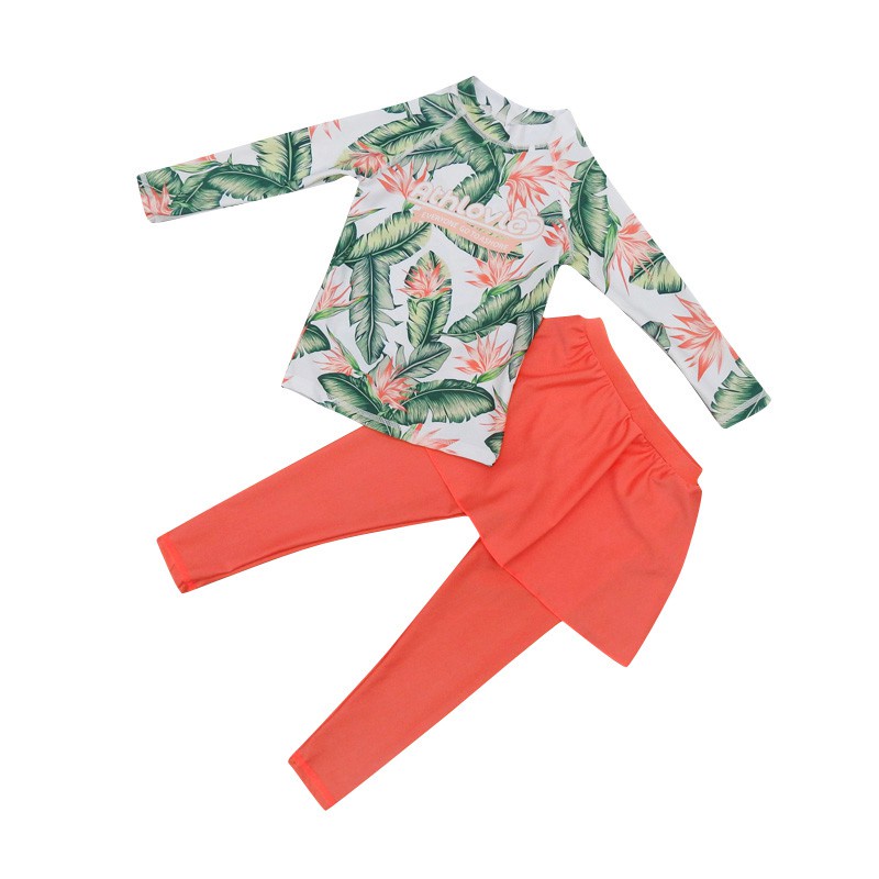 Bộ Đồ Bơi Hai Mảnh Áo Tay Dài 5 Kiểu Dành Cho Bé Gái 2-11 Tuổi