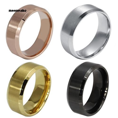 Nhẫn titan cá tính bản 8mm thời trang unisex