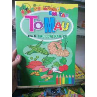 5 quyển tô màu trái cây, động vật