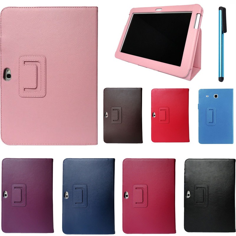 Bao da PU máy tính bảng chống sốc siêu mỏng có giá đỡ cho Samsung Galaxy Note 10.1 GT-N8000 N8010