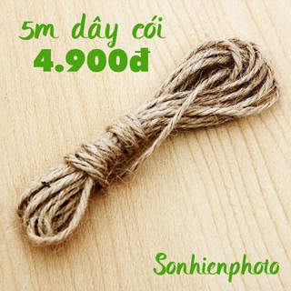 5m dây cói treo ảnh, trang trí