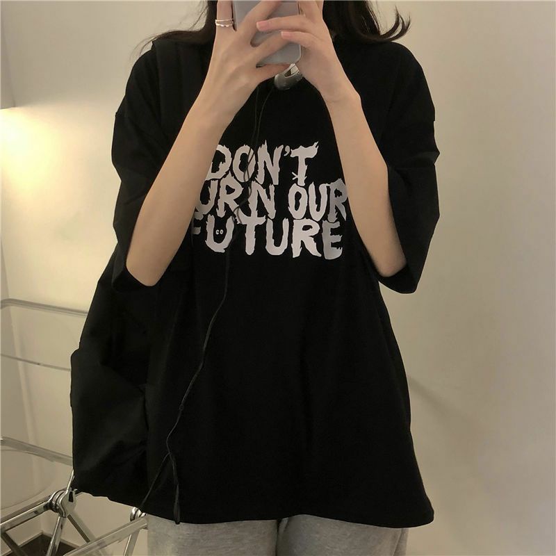 Áo Thun Tay Lỡ 100% Cotton Form Rộng Unisex Ulzzang