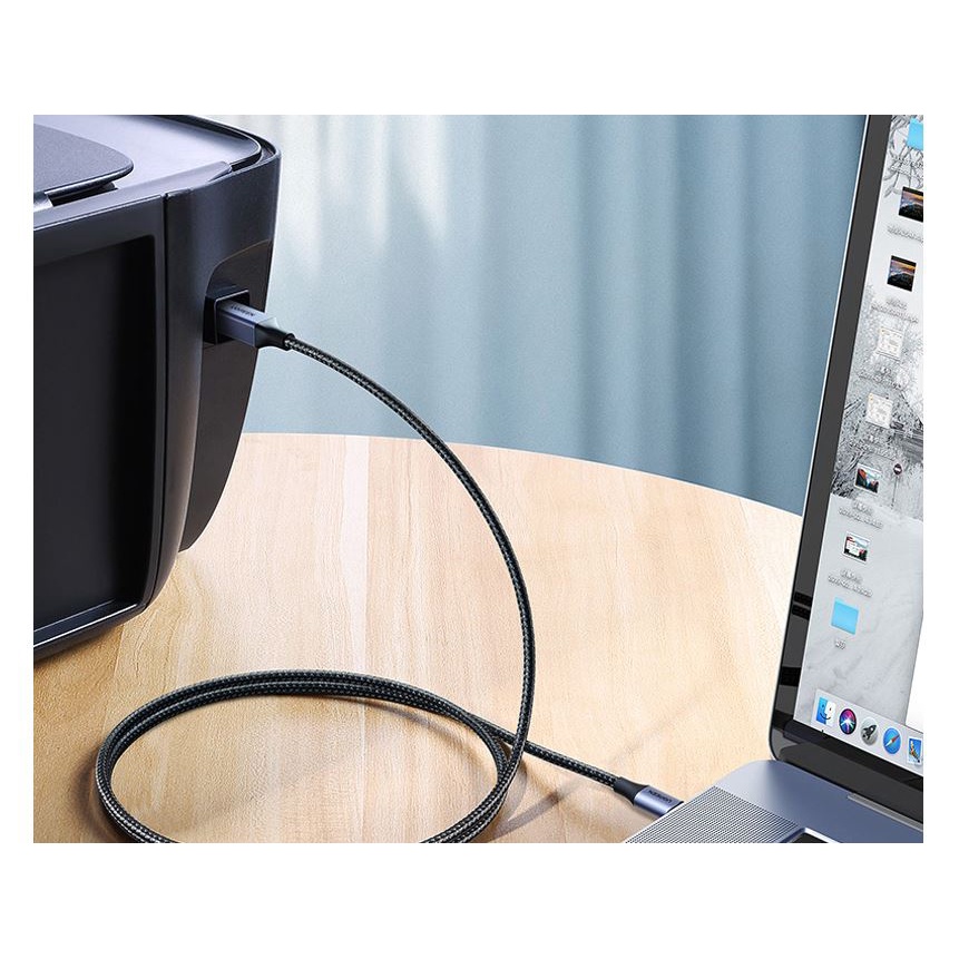 Cáp USB-C sang USB-B máy in Dài 3M Ugreen 80808 (Vỏ Nhôm)