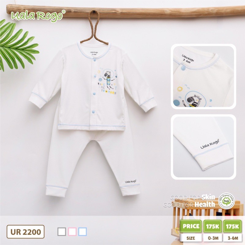 Set quần áo dài Ualarogo 0-3m/3-6m