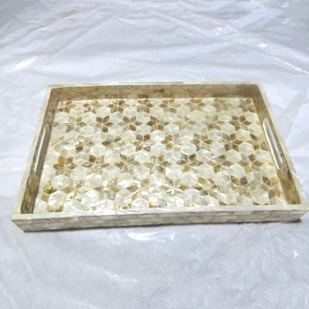 Khay sơn mài Trang Trí Decor , Đựng Đồ Ăn, Khay trà, Khay Hình Chữ Nhật Có Tay Cầm Tiện Dụng