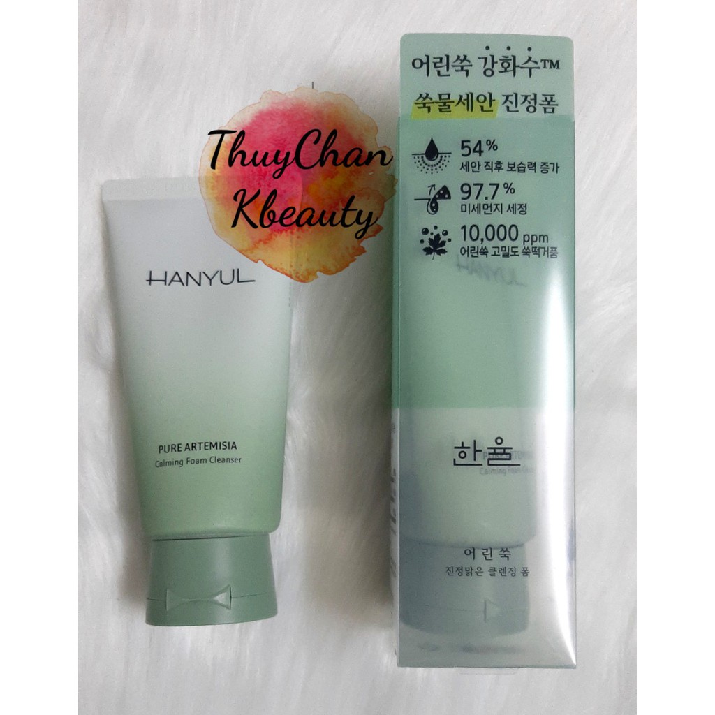 MS32 (#Hanyul) Sữa rửa mặt chiết xuất ngải cứu Hanyul Pure Artemisia Calming Foam Cleanser