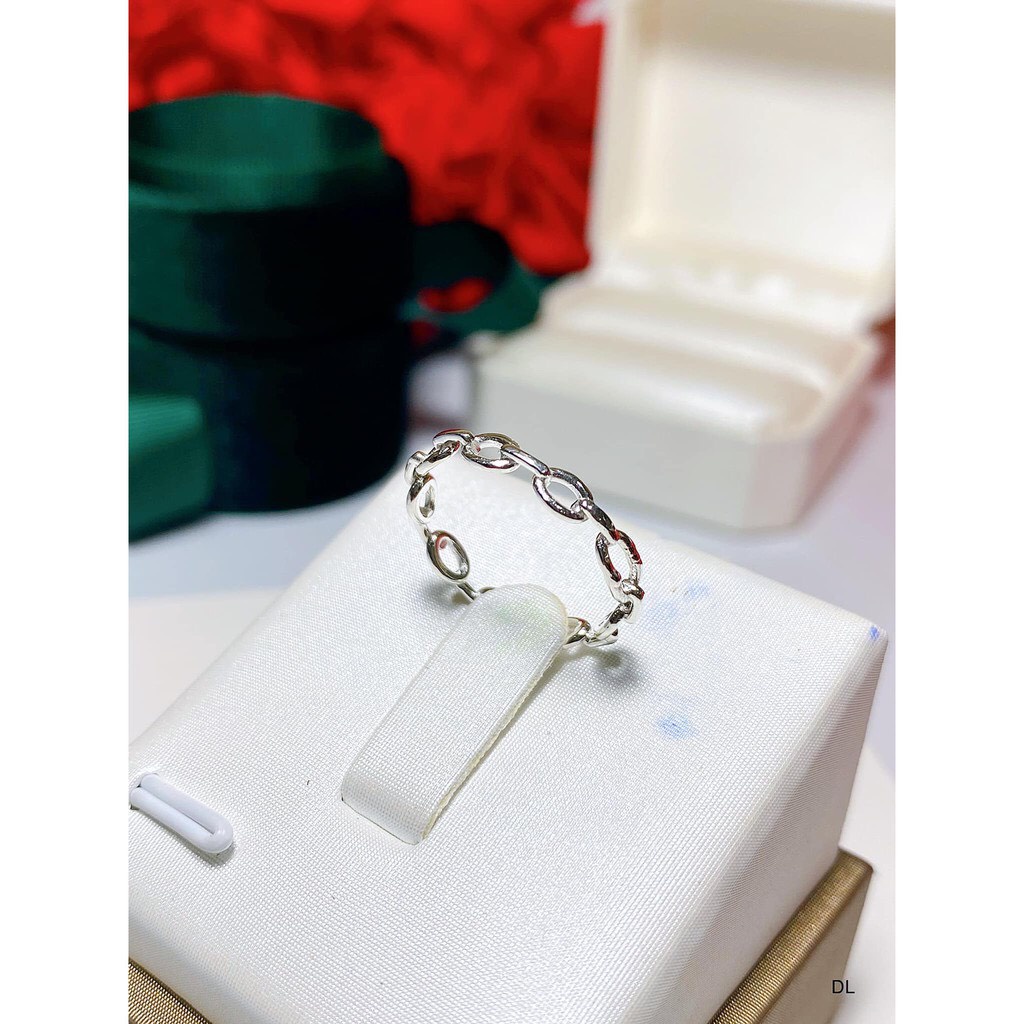 Nhẫn nữ bạc thật họng xích trẻ trung cá tính - Kho sỉ bạc Nhất Linh