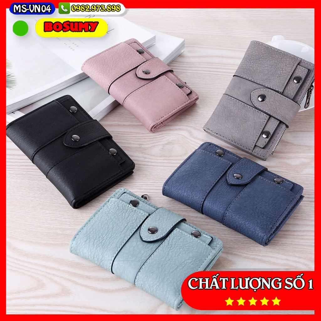 Ví nữ đựng tiền Bóp nữ cầm tay với 5 màu xinh xắn đựng CMND và GPLX thoải mái