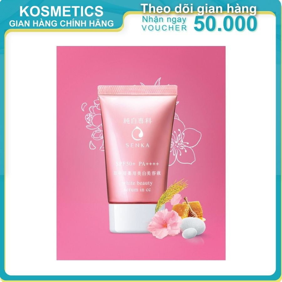 Serum CC chống nắng 3 trong 1 SENKA Serum UV 3 in 1 SPF50 50g