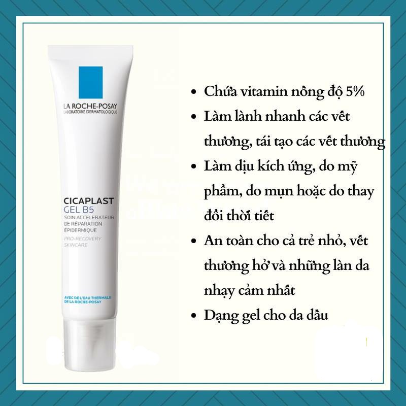 GEL B5 LA ROCHE POSAY Cicaplast - B5 La Roche-Posay Cicaplast gel phục hồi, làm dịu da 40ml