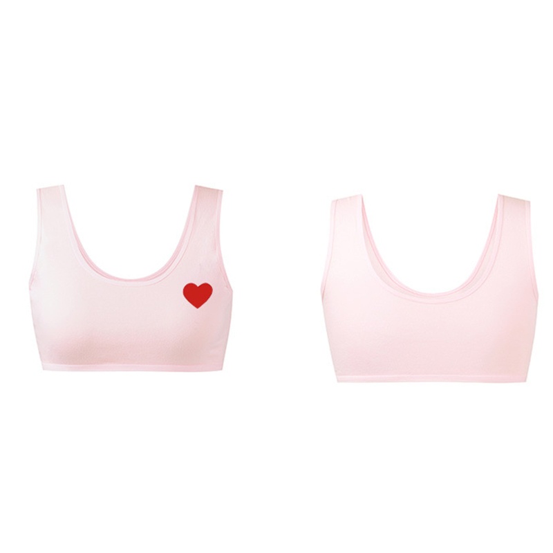 Brroa Áo Ngực Thể Thao Hai Dây Bản Rộng In Hình Trái Tim Màu Kẹo Ngọt Ngào Cho Tuổi Teen Girl