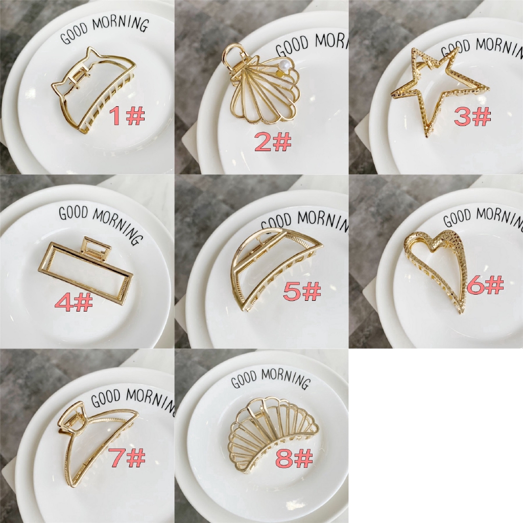 Kẹp tóc móng vuốt đính hạt giả ngọc trai