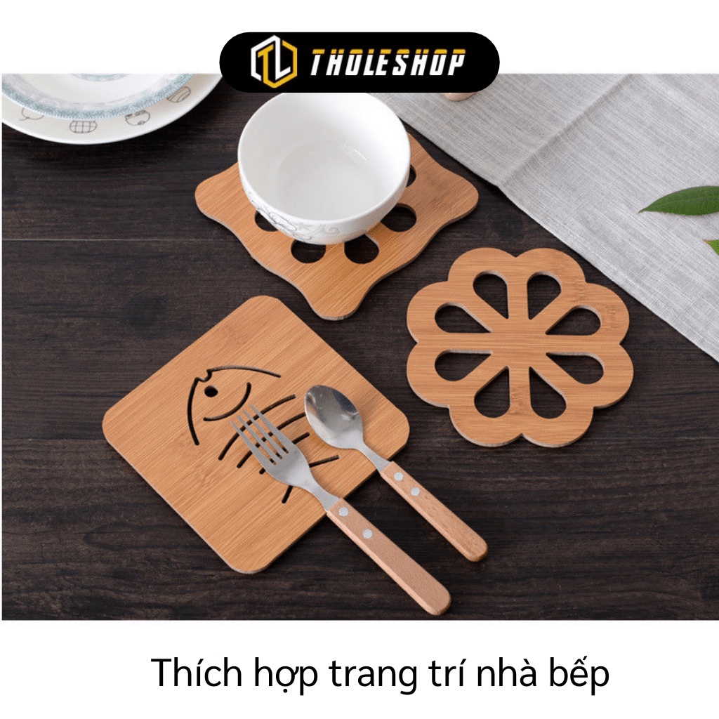 [SGD] Miếng Lót Nồi - Rế Kê Nồi, Ly, Chén Bằng Gỗ, Đế Lót Trang Trí Bàn Ăn 4208