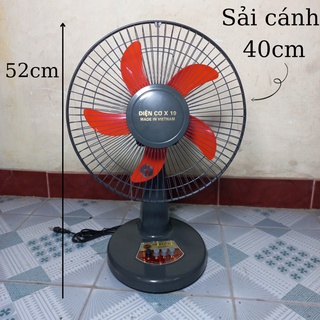Quạt bàn 5 cánh sải cánh 30cm điện cơ x19 - Thiết kế nhỏ gọn, 3 tốc độ gió, chạy êm