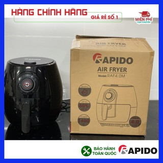 NỒI CHIÊN KHÔNG DẦU RAPIDO 4L, NỒI CHIÊN KHÔNG DẦU RAF4.0M2 TẶNG KÈM QUÀ TẶNG HẤP DẪN, BẢO HÀNH 1 NĂM TOÀN QUỐC.