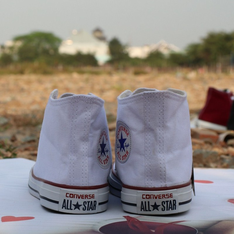 Giày AllStar Classic Màu Trắng Cổ Cao Nam