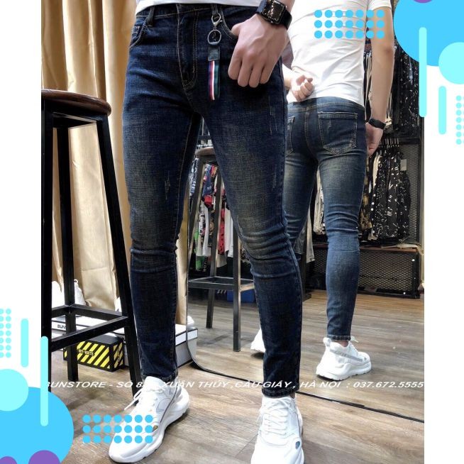 Quần Jean Nam Chất Co Giãn, Không Bai Màu, Dáng Ôm Body, Hit Hót Thời Trang Phong Cách tp_shop_ 87 ms1023