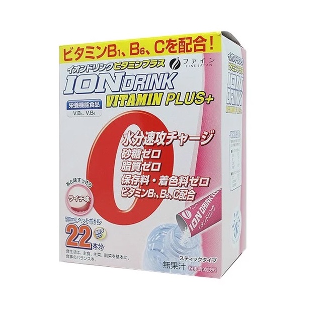 Nước bù điện giải ION DRINK Nhật Bản dạng bột pha tiện lợi, hộp 22 gói x 3,2g - 4976652007543