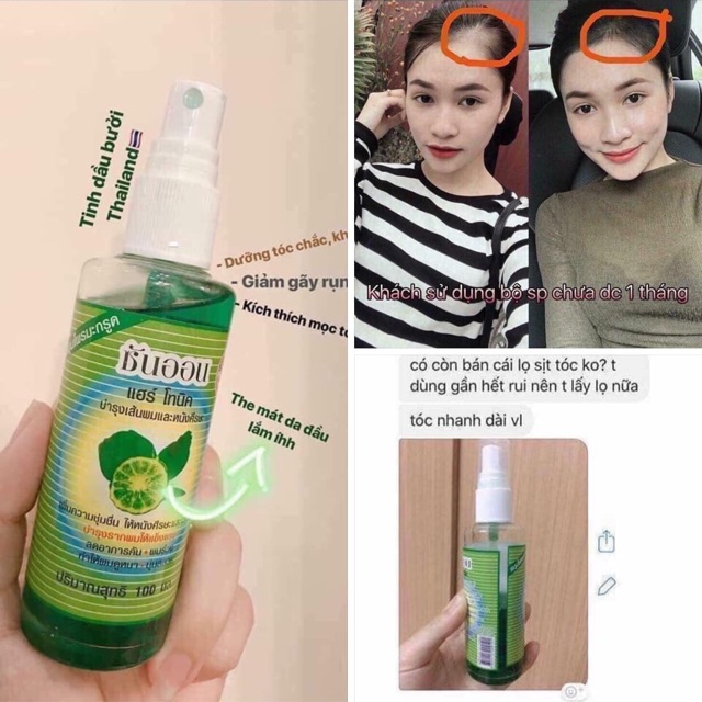 Xịt tinh dầu bưởi hàng chuẩn xách tay Thái