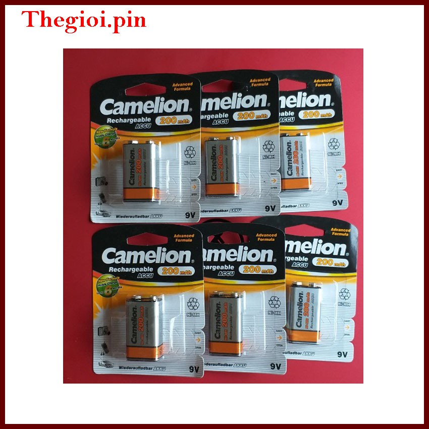 Pin sạc Camelion 9V (1 vỉ /viên), Pin sạc, Pin Camelion, Pin 9V, pin 200 mah, panasonic